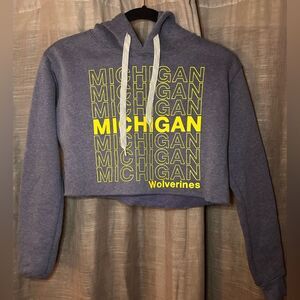 University of Michigan Crop Top Hoodie